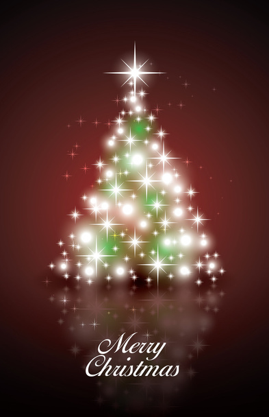 megvilágított karácsonyfa - Vektor, kép