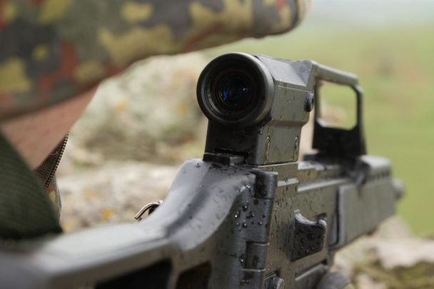 Scope of a automatic rifle - 写真・画像