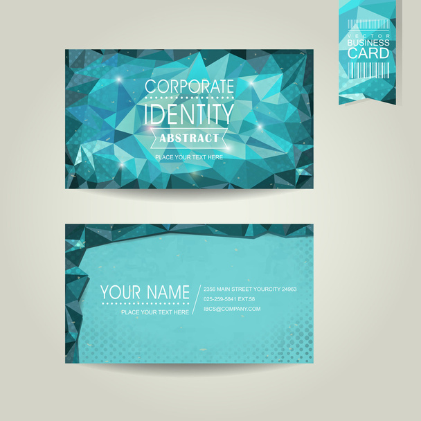 abstract polygonal background for business card - Vector, Image