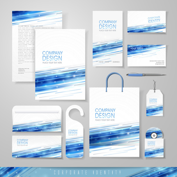 technology background design for corporate identity set - Vetor, Imagem