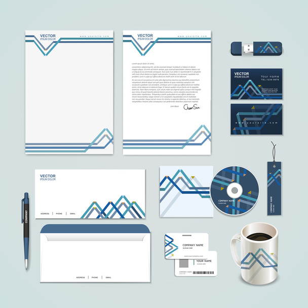 abstract paper folded pattern background for corporate identity  - Διάνυσμα, εικόνα