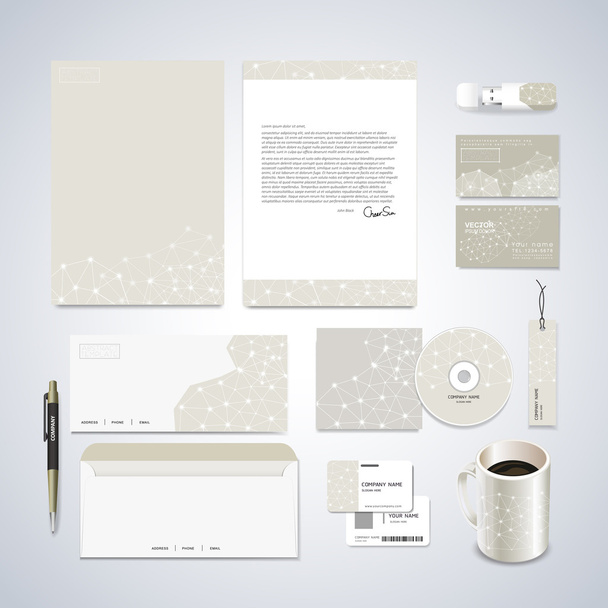 soft geometric background design for corporate identity - Vector, Image