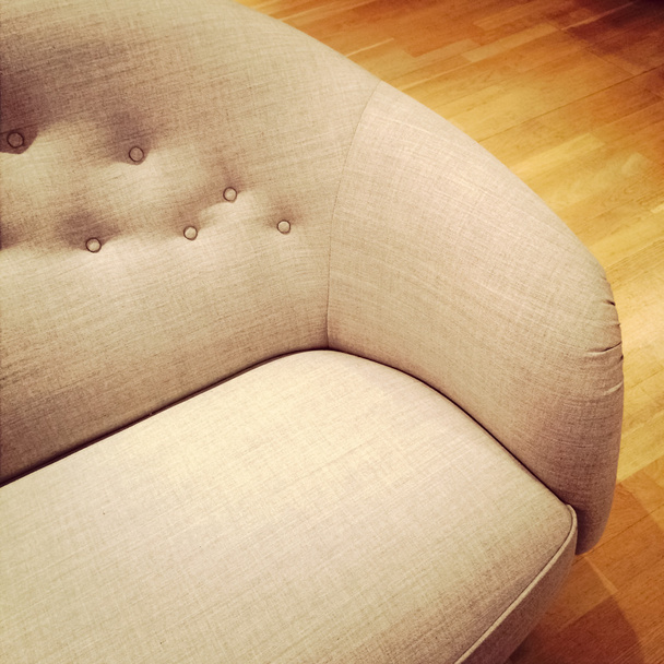 Divatos kanapé fa padló - Fotó, kép