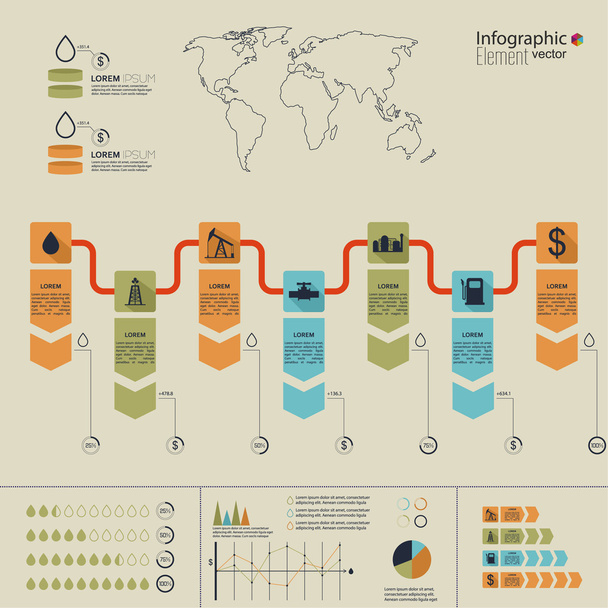 Oil infographic. - Vecteur, image