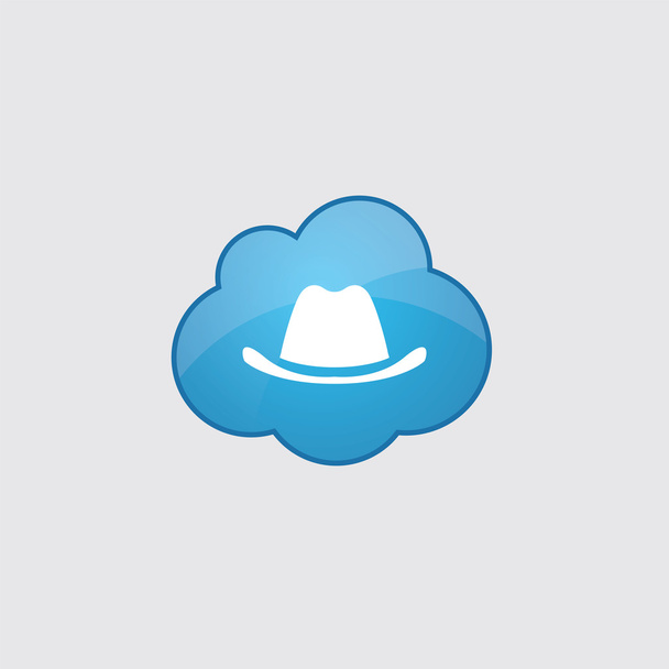 Modrý mrak klasický klobouk ico - Vektor, obrázek