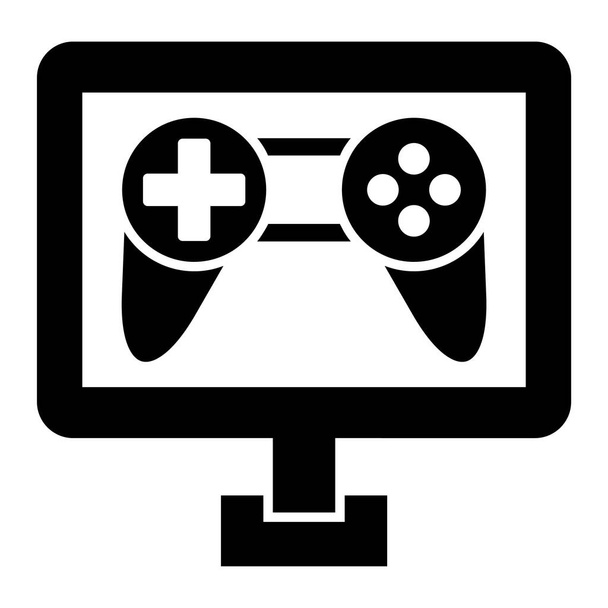 Videospielkonsolen-Symbol. einfache Illustration von Steuerknüppel-Vektor-Symbolen für Webdesign isoliert auf weißem Hintergrund - Vektor, Bild