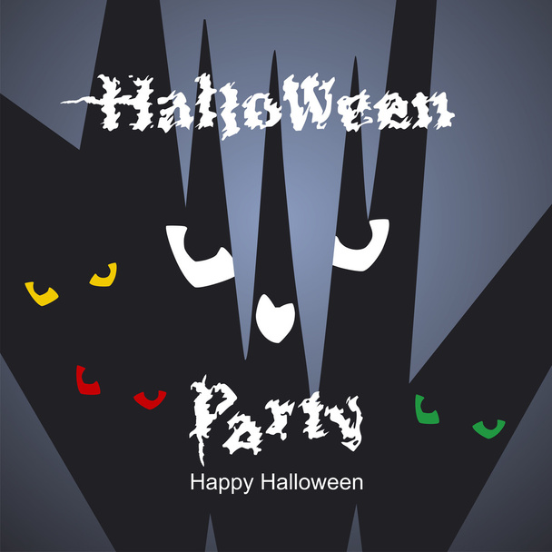 Halloween abstracte eng ogen donkere achtergrond - Vector, afbeelding