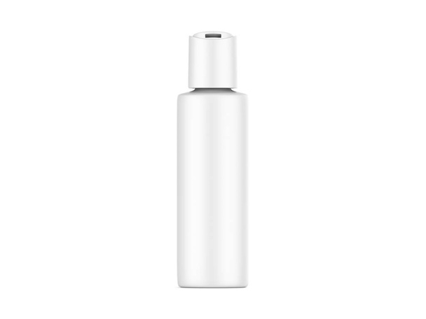 Blank cosmetic bottle with disc press cap for branding and mock up, ready for design presentation, 3d render illustration. - Φωτογραφία, εικόνα
