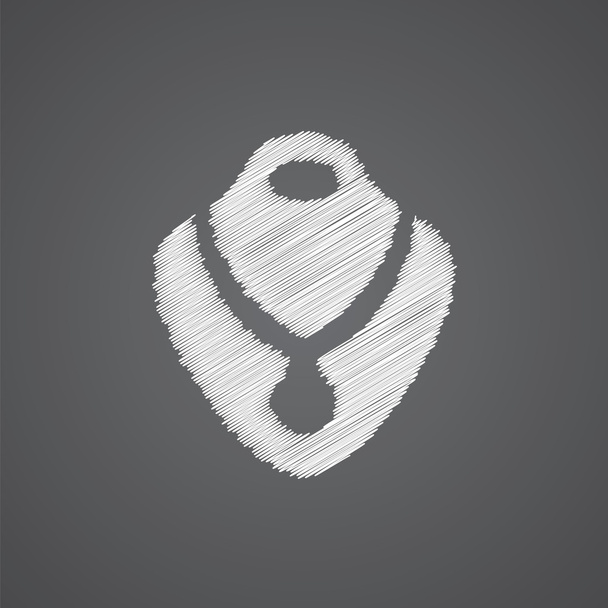 colar esboço logotipo doodle ico
 - Vetor, Imagem