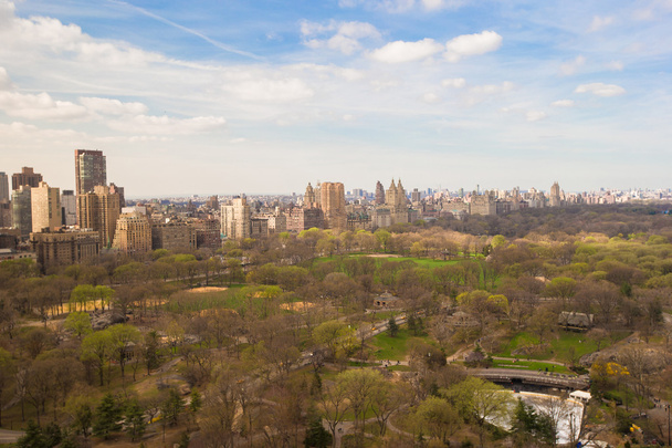 Autumn view of Central Park from the hotel window, Manhattan, New York - Foto, afbeelding