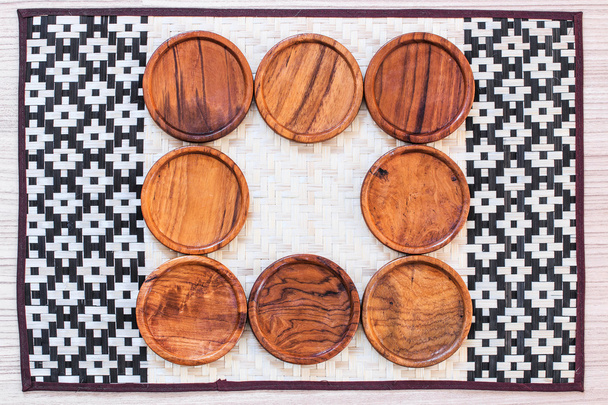 Wooden coasters for glass - Foto, imagen