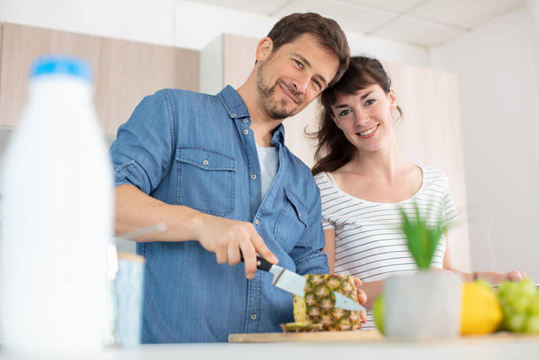 lovely couple in the kitchen - Photo, image