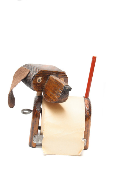 παλιό ξύλινο σκυλάκι - Φωτογραφία, εικόνα