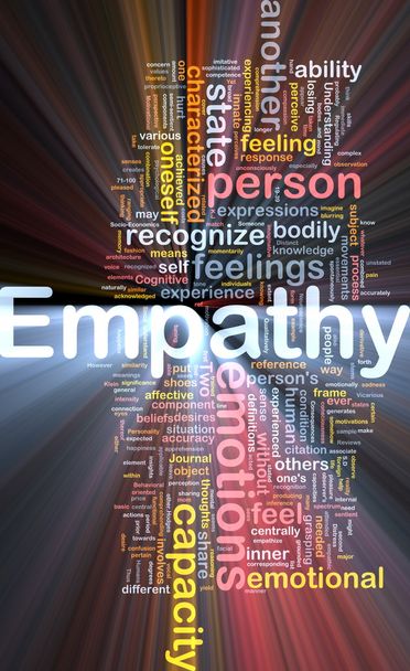 Empathy background concept glowing - Photo, Image