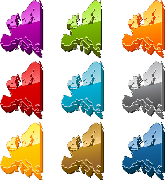 Європа карта значок Установка - Фото, зображення