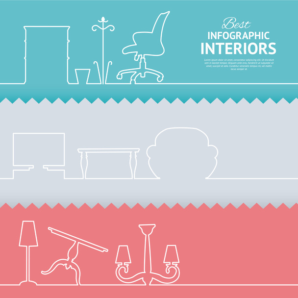 Flat colors infographics - Vector, Image