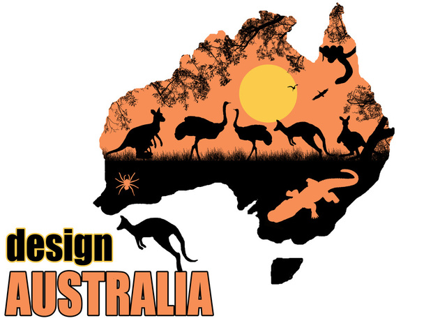 vahşi Avustralya poster - Vektör, Görsel