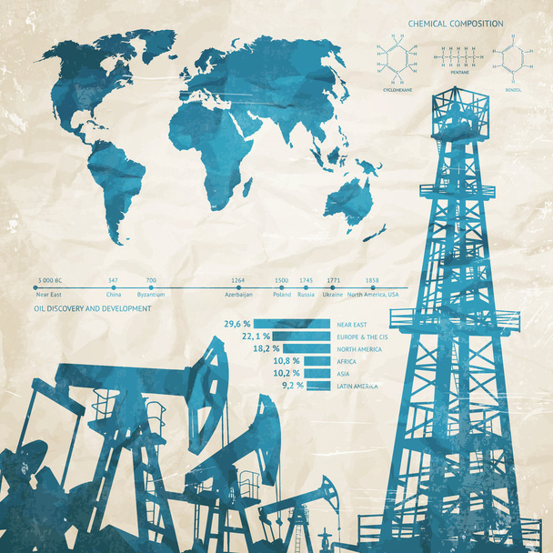 Oil infographics. - Vector, Image