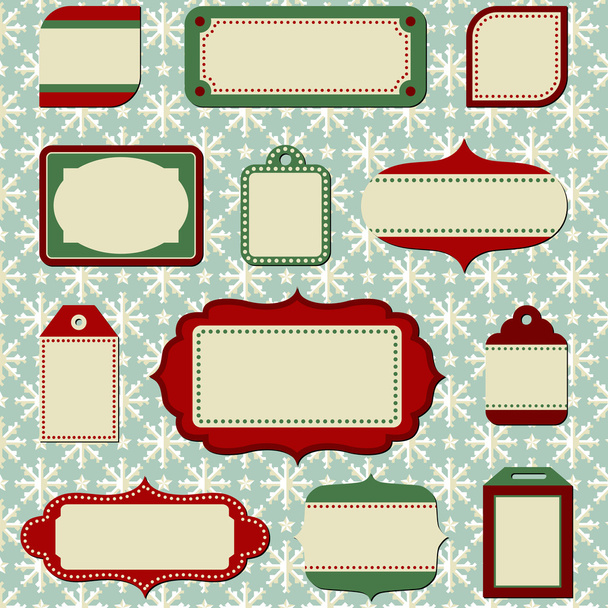 Retro Holiday Labels and Tags - ベクター画像