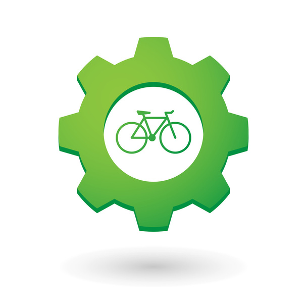 Icono del engranaje con una bicicleta
 - Vector, Imagen