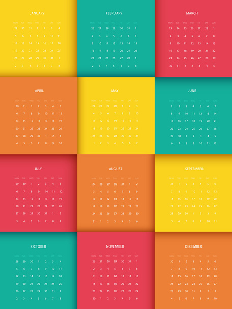 Calendar for 2015 - Вектор, зображення