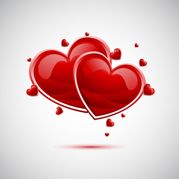 Valentijn hart - Vector, afbeelding