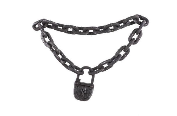 ancient chains and shackles on a white background - Photo, Image