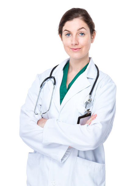 Female doctor with arms crossed - Фото, зображення