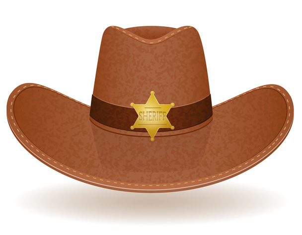 cowboy hat sheriff vector illustration - Vektori, kuva