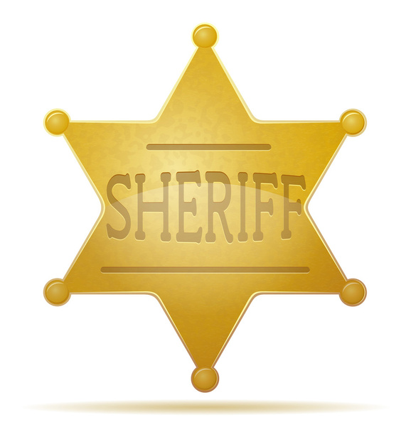 star sheriff vector illustration - Вектор,изображение