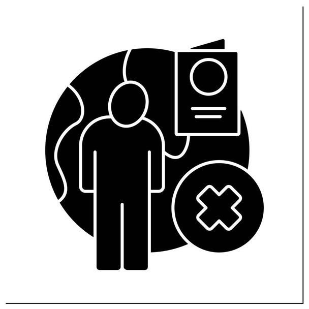Stateless person glyph icon - Vector, Image