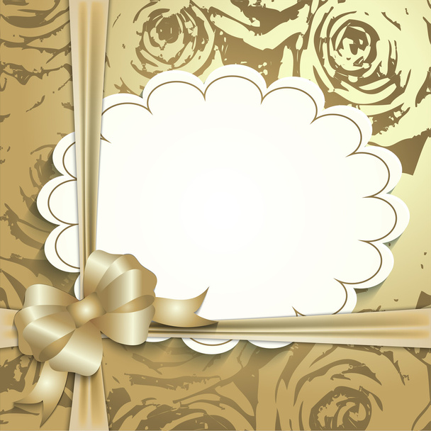 gift card, ribbon, place for text. - Vector, Imagen