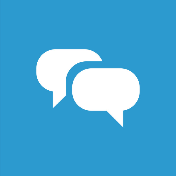 Icona di conversazione, bianco sullo sfondo blu
 - Vettoriali, immagini