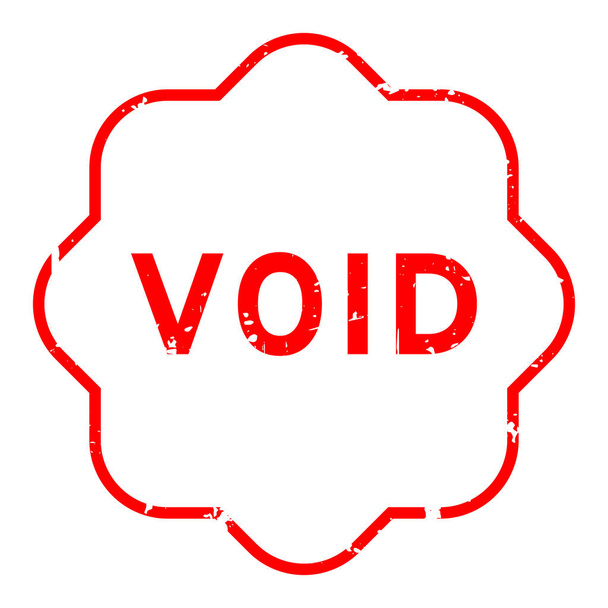 Grunge rojo vacío palabra sello de goma sello sobre fondo blanco - Vector, imagen