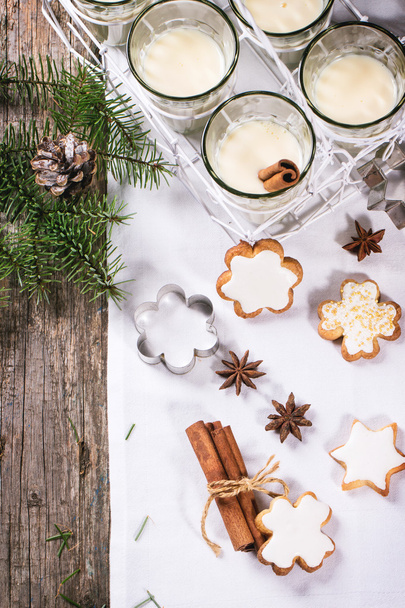 Christmas cookies and cocktail - Φωτογραφία, εικόνα