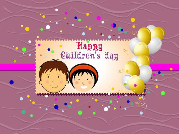 illustration for happy children's day celebration - Vector, Imagen