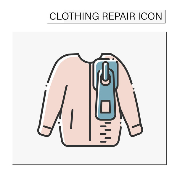 Bombardero icono de color chaqueta - Vector, Imagen