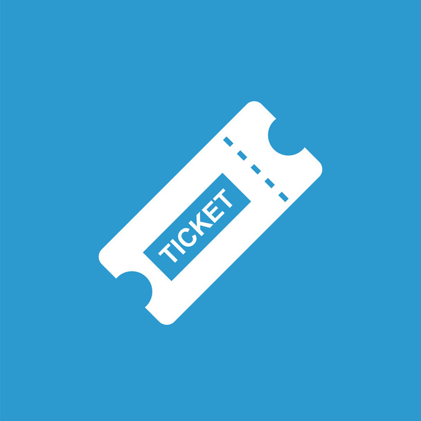 icône de billet, blanc sur le fond bleu
 - Vecteur, image
