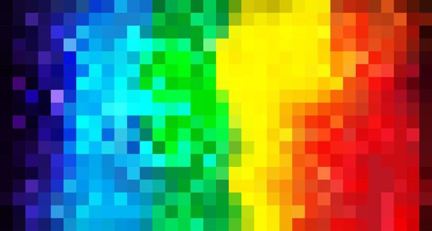 Rainbow mosaic background - Vector, Image