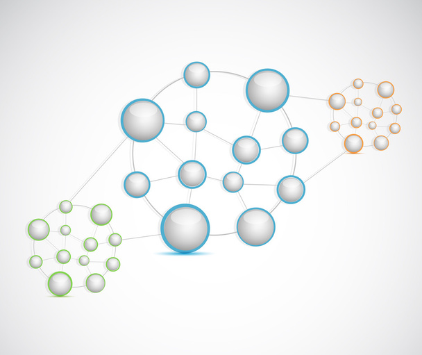 sphere network diagram illustration - Foto, Bild