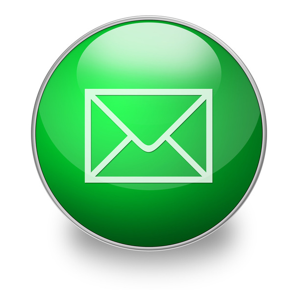 Green e-mail button - Photo, Image