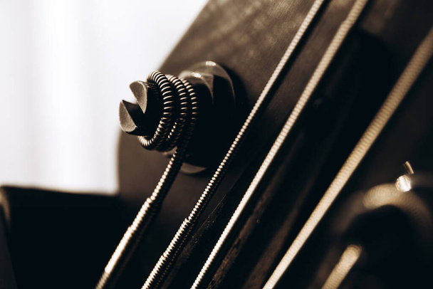 Detailní fotografie basové kytary kolík - Fotografie, Obrázek