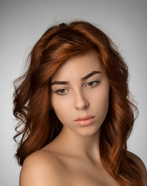 Portrait of a girl with long hair - Foto, Imagem