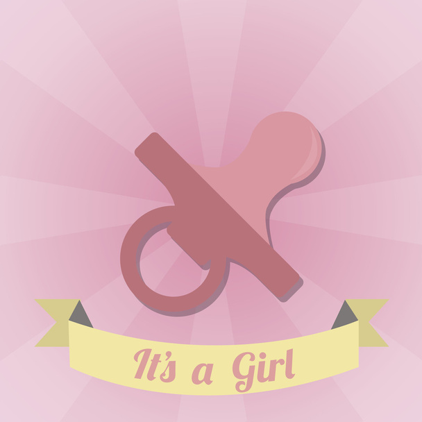its a girl illustration over pink color background - Vecteur, image