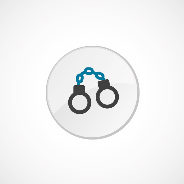 Handcuffs icon 2 colored - Vector, Image