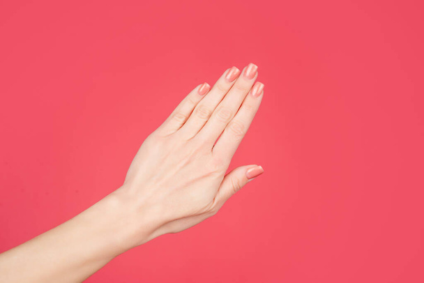 female hand with manicure and smooth skin - Foto, Imagem