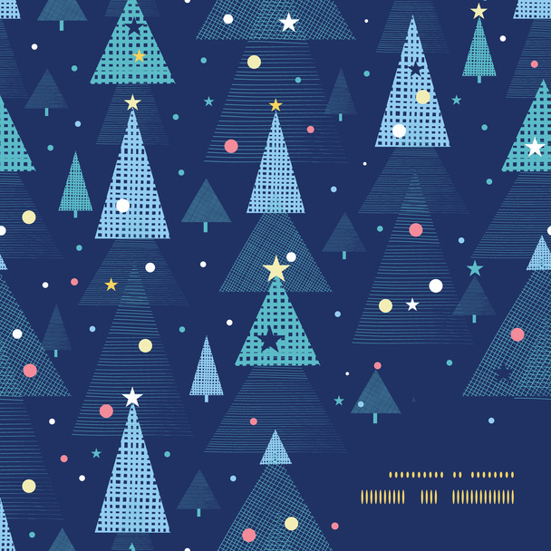 Vector abstract holiday christmas trees frame corner pattern background - Vektor, Bild