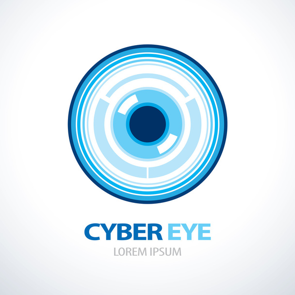 Cyber eye szimbólum ikon - Vektor, kép