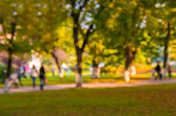 Luonnollinen bokeh tausta syksyllä puistossa. Tarkoituksellinen esitys
  - Valokuva, kuva