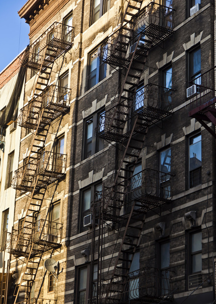 Fire escape at an old downtow house - Foto, imagen